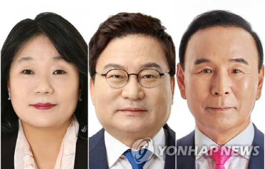 (왼쪽부터) 윤미향·이상직 무소속 의원, 박덕흠 국민의힘 의원. <연합뉴스>